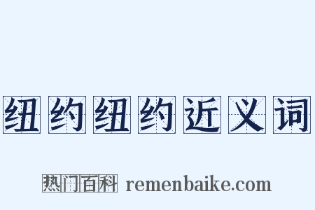 纽约纽约近义词是什么意思的图片